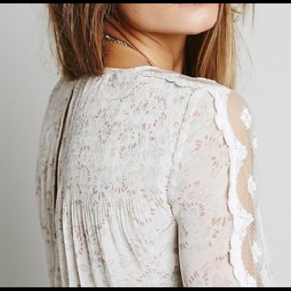Free People Beige Charlotte Midi Dress - NWOT - Picture 7 of 8